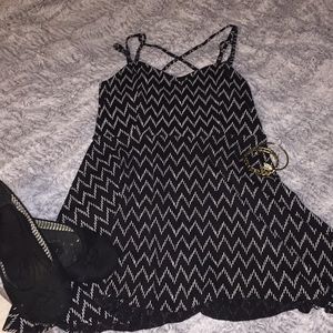 Black and white dress with crisscross back